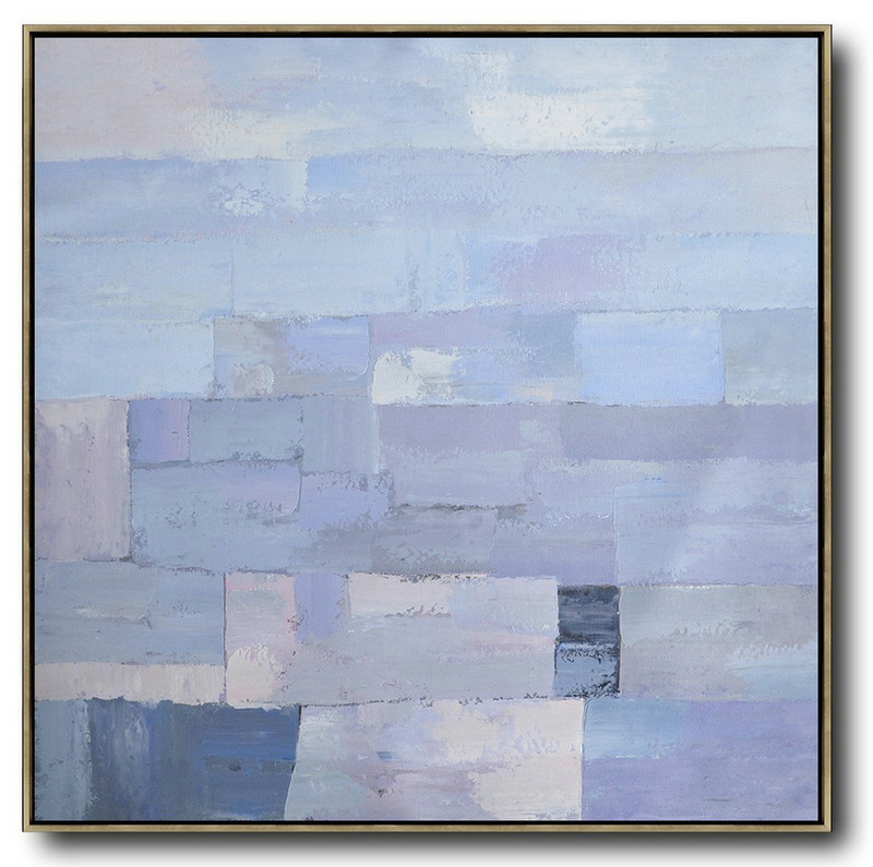 Abstract Painting Extra Large Canvas Art,Oversized Contemporary Art,Hand Painted Abstract Art,Violet Ash,Grey,Blue.Etc
